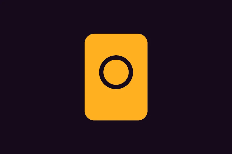 An amber rounded square