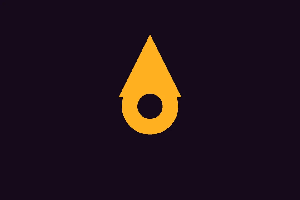 An amber map pin
