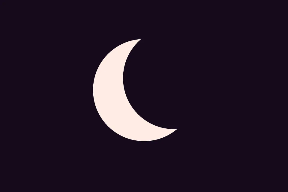 A pale crescent